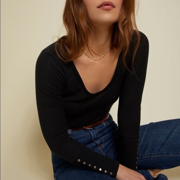 Nation Ltd Paige Smock Sleeve Tee - Picture 1 of 13